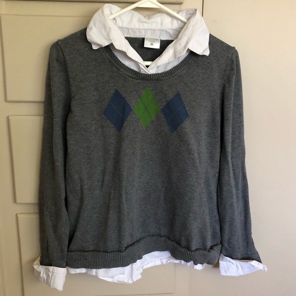 Collared Argyle Sweater
